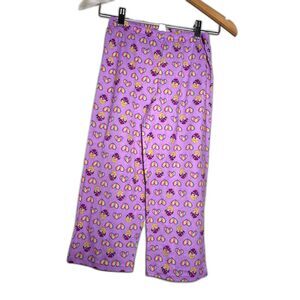 Disney Channel Lizzie Mcguire Pajama Pants Purple Cartoon y2k Flannel PJs sz 8